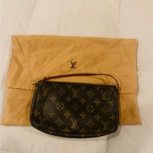 Vintage Authentic Louis Vuitton small bag. Authentication tag sewn inside.